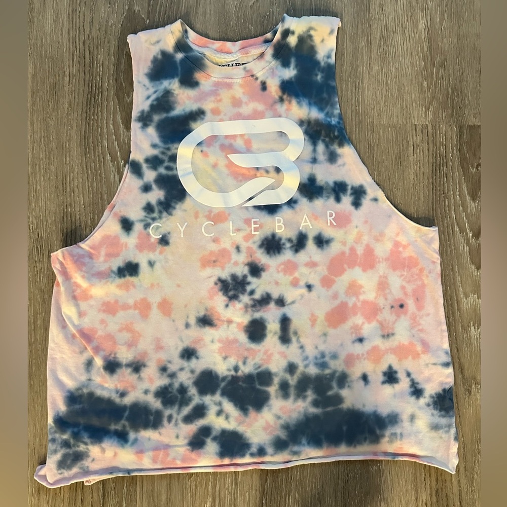 Cyclebar, Tie Dye cropped Tank, size Small
